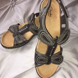 Clark’s Bendables Black Strappy Heels